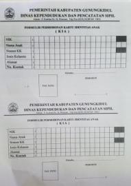 Persyaratan Pengajuan Kartu Identitas Anak (KIA)