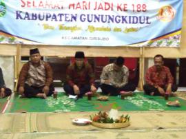 Tirakatan Hari Jadi Kabupaten Gunungkidul ke-188