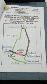 Penutupan Jalan Kabupaten Tugu Ngrancah - Balai Desa Tileng